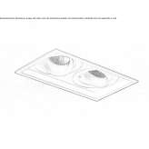 Recessed LED spotlight made of powder-coated aluminum Sambuco