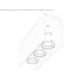 Adjustable plaster ceiling spotlight Tolmezzo