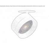 Adjustable semi-recessed metal LED spotlight Almasu
