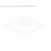 Recessed square reflector in die-cast aluminum Karayun