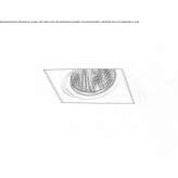 Recessed square LED spotlight in powder-coated aluminum Wyszki