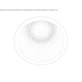 Round, recessed aluminum reflector Carfin