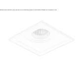 Recessed square aluminum reflector Sinn