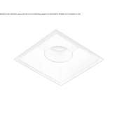 Recessed square reflector in die-cast aluminum Ouddorp