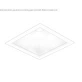 Wpuszczany, kwadratowy reflektor aluminiowy z zaciskiem Lecluse