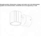 Round LED spotlight for wall mounting Berstadt