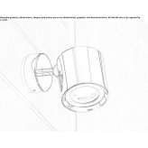 Regulowany metalowy reflektor LED do montażu na ścianie Acari
