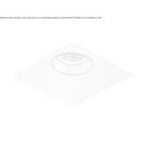Recessed square reflector in die-cast aluminum Ouddorp