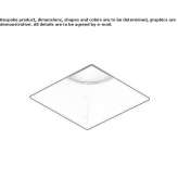 Wpuszczany kwadratowy reflektor aluminiowy LED Alarilla