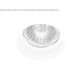 Recessed round plaster spotlight for suspended ceilings Aucara