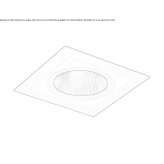 Recessed square reflector in die-cast aluminum Aalter