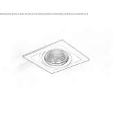 Recessed square LED spotlight in powder-coated aluminum Luebz