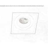 Recessed square LED spotlight in powder-coated aluminum Sambuco
