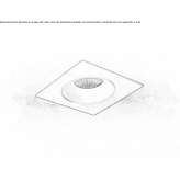 Recessed square LED spotlight in powder-coated aluminum Brwinow