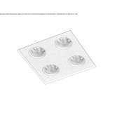 Plaster LED spotlight for suspended ceilings Gigean