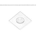 Square LED plaster spotlight for suspended ceilings Gigean