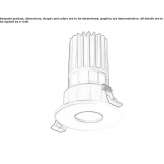 Recessed round aluminum LED spotlight Skalite