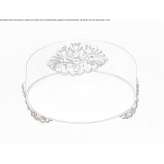 Semi-recessed round brass ceiling spotlight Rive