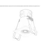 Recessed brass LED spotlight Baga