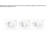 Recessed multi-bulb aluminum LED spotlight Solna