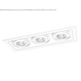 Recessed ceiling spotlight Tura