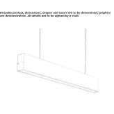 Aluminum linear lighting profile mounted to the ceiling Jussey