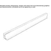 Floor tempered glass External linear profile Tulcan