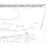 Plaster linear lighting profile mounted to the ceiling Vocca