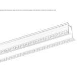 Aluminum linear lighting profile for LED modules Bury