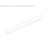Metal linear lighting profile mounted on the ceiling Semelhe