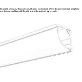 Linear lighting profile in die-cast aluminum for ceiling mounting for LED modules Chrzanow