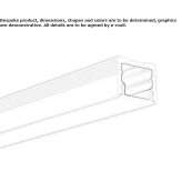 Linear lighting profile in die-cast aluminum for ceiling mounting for LED modules Mostove