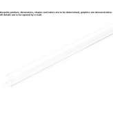 Semi-recessed linear LED profile made of polycarbonate Ledbury