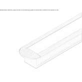 Semi-recessed aluminum linear lighting profile Topory