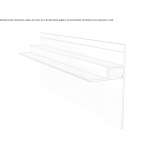 Wall-mounted aluminum linear lighting profile for LED modules Bors