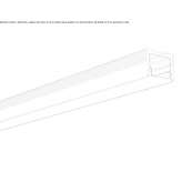 Ceiling aluminum linear lighting profile for LED modules Bors