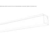 Wall-mounted aluminum linear lighting profile for LED modules Bors