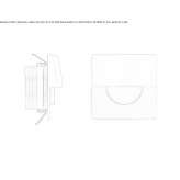 Aluminum stair lamp for wall mounting Manti