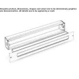 Built-in external LED light strip made of extruded aluminum Tulcan