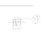 LED outdoor wall lamp in die-cast aluminum Cuipo