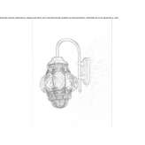 Outdoor wall lamp made of Murano glass Paterno
