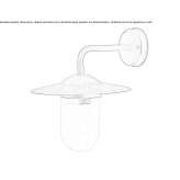 Outdoor wall lamp made of glass and stainless steel Tutuncu