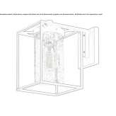 Outdoor wall lamp in glass and steel Chumpi