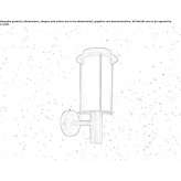 Outdoor LED wall lamp made of brass Jarebice
