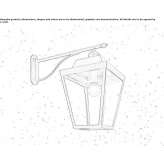 Outdoor wall lamp in glass and iron Zielitz
