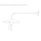 Brass outdoor wall lamp Palcza