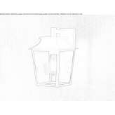 Outdoor wall lamp in glass and steel Gyula