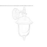 Outdoor wall lamp in aluminum and copper Albia