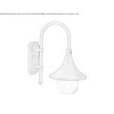 Aluminum outdoor wall lamp in a modern style Curaca