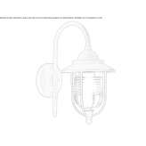 Zewnętrzna lampa ścienna z odlewanego ciśnieniowo aluminium Corbehem
